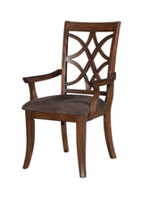 Load image into Gallery viewer, Upholstered Microfiber And Solid Wood Open Back Dining Arm Chairs (Set of 2) - Brown