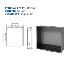 Load image into Gallery viewer, Stainless Steel Shower Niche With Seamless Design For Bathroom Storage