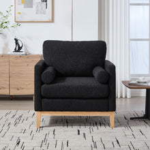 Load image into Gallery viewer, Wide Modern Performance Accent Chair With Natural Legs