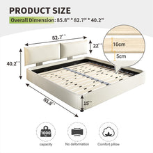 Load image into Gallery viewer, Cloud Bed Frame With Oversized Padded Movable Headboard