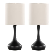 Load image into Gallery viewer, Genie - Contemporary Table Lamp (Set of 2) - Matte Black / Oatmeal