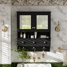 Load image into Gallery viewer, Modern Bathroom Mirror Cabinet With Drawers, Organizer Hooks, And High-Definition Mirrors