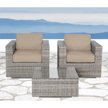 Load image into Gallery viewer, Wicker Seating Group Set With Table And Cushions