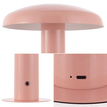 Load image into Gallery viewer, Round USB Table Lamp With Globe Shade - Pink