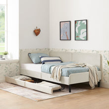 Load image into Gallery viewer, Upholstered Platform Bed Frame With 2 Storage Drawers And Adjustable Sofa Bed