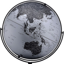 Load image into Gallery viewer, Modern Poly Globe - Black / Silver