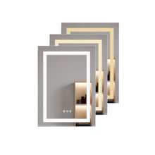 Load image into Gallery viewer, Bathroom Medicine Cabinet With LED Mirror, Anti-Fog, Waterproof, 3000K~6000K Single Door Lighted Bathroom Cabinet With Touch Swich