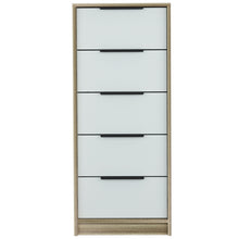 Load image into Gallery viewer, Five Drawer Chest - Brown / White