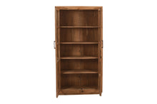 Load image into Gallery viewer, 80" Solid Wood Display Stand With Two Doors - Brown