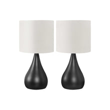 Load image into Gallery viewer, Lighting, Table Lamp, Contemporary (Set of 2) - Black