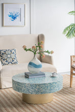 Load image into Gallery viewer, Unique Capiz Coffee Table & Pedestal Base