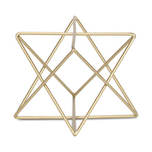 Load image into Gallery viewer, Open Geometric Tabletop Sculpture (635381) - Gold
