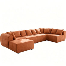 Load image into Gallery viewer, 8 Seater U-Shaped Couch With Ottoman