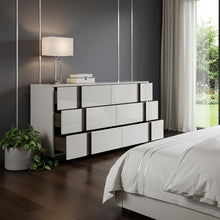 Load image into Gallery viewer, 60" Wood 6 Drawer Double Dresser - Gray