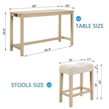 Load image into Gallery viewer, 4 Piece Bar Table Set With Power Outlet