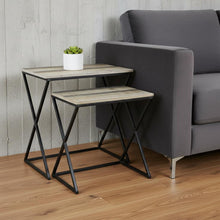 Load image into Gallery viewer, Solid Wood Frame Nested Tables (Set of 2) - Brown / Black
