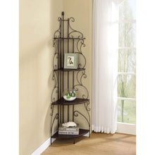 Load image into Gallery viewer, 4 Shelf Corner Bookcase - Cappuccino