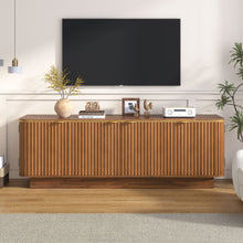 Load image into Gallery viewer, TV Stand, Fluted Media Console With Adjustable Shelves And Cable Holes