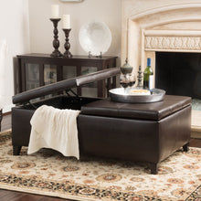 Load image into Gallery viewer, Lanister - Ottoman Double Top Storage - Brown