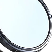 Load image into Gallery viewer, 9" Round Framed Makeup Shaving Tabletop Mirror - Black