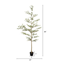 Load image into Gallery viewer, 7Ft Artificial Olive Tree With Pot, Realistic Tall Fake Plant For Indoor Decoration - Green Leaves