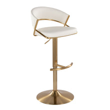 Load image into Gallery viewer, Jie - Contemporary Adjustable Barstool With Swivel With Rounded T Footrest (Set of 2)