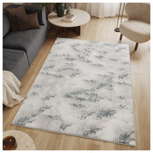 Load image into Gallery viewer, Geometrix - 5'3" X 7'3" Area Rug / Geometric 3D Effect - Ivory / Gray