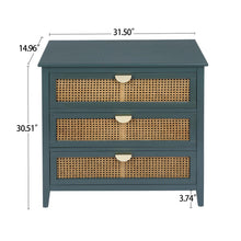 Load image into Gallery viewer, 3 Drawer Cabinet, Natural Rattan, American Furniture