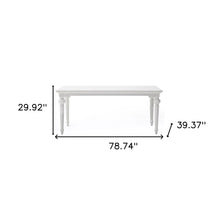 Load image into Gallery viewer, 79" Solid Wood Dining Room Table - White