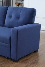 Load image into Gallery viewer, Upholstered Pull Out Sectional Sofa With Chaise