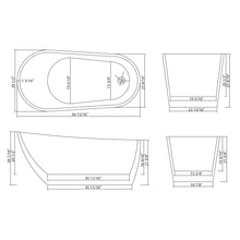 Load image into Gallery viewer, Contemporary Glossy Freestanding Bathtub With Overflow And Drain