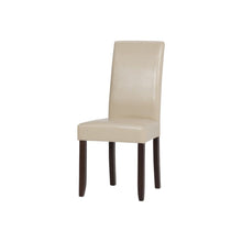 Load image into Gallery viewer, Wood Dining Parsons Chairs (Set of 2) - Brown / Cream