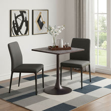 Load image into Gallery viewer, 24" Steel Pedestal Base Square Dining Table - Black