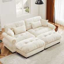 Load image into Gallery viewer, Super Comfort Oversized Modular Sectional Sofa With Movable Ottoman