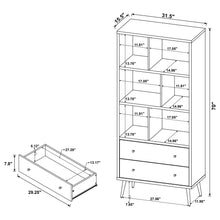 Load image into Gallery viewer, Minerva - 3 Shelf Bookcase With Drawers - Natural