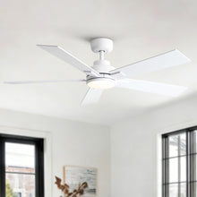 Load image into Gallery viewer, Reversible Motor Integrated LED Dimmable Ceiling Fan With Light