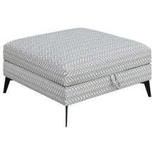 Load image into Gallery viewer, Harrison - Upholstered Storage Ottoman - Gray / Black