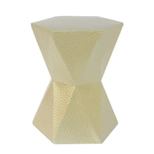 Load image into Gallery viewer, Modern Hexagon Side Table With Knockout Pit Texture - Gold