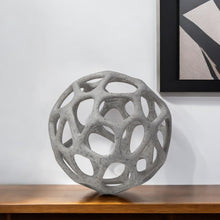 Load image into Gallery viewer, Abstract Decorative Orb Tabletop Sculpture - Gray