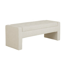 Load image into Gallery viewer, Elegant Soft Close Storage Bench Polyester Upholstery - Cream