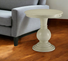 Load image into Gallery viewer, Solid And Manufactured Wood Round End Table - White