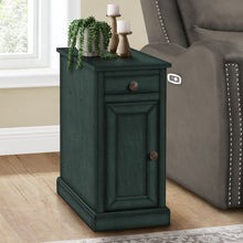 Load image into Gallery viewer, Accent Table With Storage Drawer For Living Room - Blue
