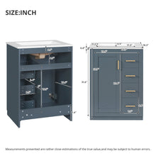 Load image into Gallery viewer, Modern Bathroom Vanity With 1 Door And 3 Drawers