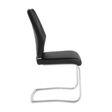 Load image into Gallery viewer, Contemporary Upholstered Leather Dining Side Chairs (Set of 2) - Black