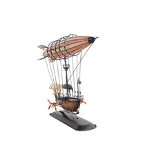 Load image into Gallery viewer, Hand Painted Model Airplane Tabletop Sculpture - Pink / Orange