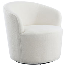 Load image into Gallery viewer, Tempest - Upholstered Barrel Back Swivel Chair - White