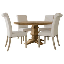 Load image into Gallery viewer, Round Dining Table Set With Upholstered Chairs
