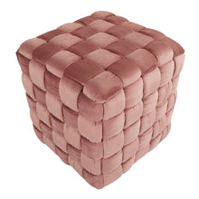 Load image into Gallery viewer, Square Braided Ottoman -
