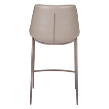 Load image into Gallery viewer, Steel Low Back Counter Height Bar Chairs (Set of 2) - Gray And Brown
