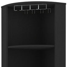 Load image into Gallery viewer, 18" Wood Corner Bar Cabinet With Two Doors - Black